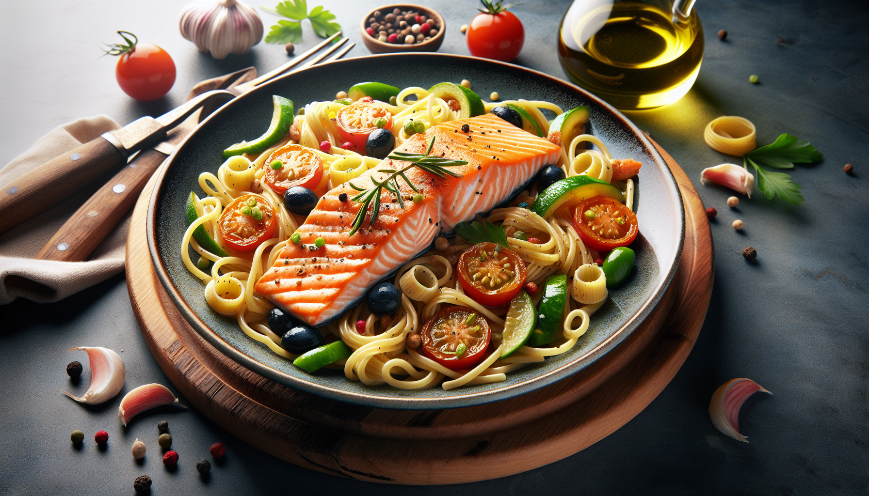 salmone e pasta ricetta